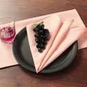 NATURALCRAFT Cloth Napkins Set of 12 Cotton Linen18x18 in Washable Napkins Cloth - Soft Durable Easter - Ideal for Hotel Farmhouse Party Wedding Dinner Spring Everyday Use Peach