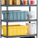 VEVOR Storage Shelves, 2000 lbs, 5 Tier Garage Storage Shelving, 16" D x 36" W x 71.4" H Adjustable Metal Shelves for Garage Shelves Utility Rack Shelf, Ideal for Kitchen, Warehouse, Basement, Black