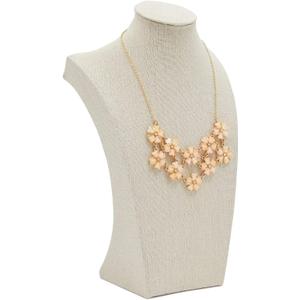 Juvale 12 Inch Linen Jewelry Display Bust - Necklace Mannequin Holder Stand for Retail Stores and Trade Shows (Beige) - Necklace Holder - Jewelry Display Stand
