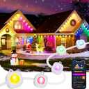 Linkind Permanent Outdoor Lights,100ft with 72 Triple-LED,AI Lighting,Smart RGBTW for Christmas Lights Outdoor,Christmas Decorations, IP67 Waterproof, Works with Alexa,Google Assistant