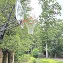 Metal Stands with Basketball Hoop Light LED, 103.9x15x27.5 in, Fits Square Poles up to 4 and Round up to 3.7, In-Ground Hoop and Backboard, Easy to Install (No Built-in Solar Charging)