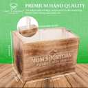 CHEF'S UNIQUE Wooden Utensil Holder For Countertop - Durable Cooking Utensils Holder - large Rustic Countertop Kitchen Dcor - Spatula Utensils And Spoons Organizer With Divider