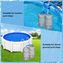 KEOHOLI 4 Packs Universal Pool Step Weights 500D PVC 10L Waterproof Bags for Swimming Pool Ladder Weights Above Ground Pools Sand Bags Pool Stair Weights for Pool Steps, Easy&Quick Fill Sand (Grey)
