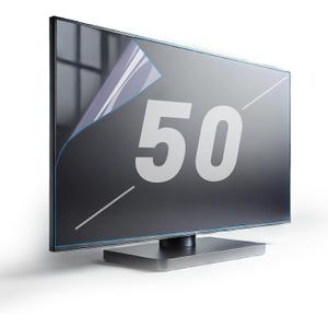 Anti Glare Film for TV 50 inch,Anti Blue Light Relieve Eye Strain and Reduce TV Screen Glare,50 inch Glare Film,TV Screen Protector Film Outdoor Enhancing