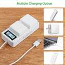 Battery Charger Station for Arlo Pro 3/Pro 4/Pro 5S & Arlo Ultra/Ultra 2, Digital LED Screen Dual Charging Station for Arlo Battery Only (No Batteries)