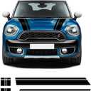 Bonnet Stripe Graphics Sticker Hood Trunk Rear Decal Stickers for Mini Cooper S Countryman 2nd Gen F60 2017-2020 (Gloss Black)