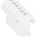 Gildan Men's Crew T-Shirts, Multipack, Style G1100 (Pack of 6, White)