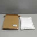 8x10 Picture Frame with Mat for 5x7, Wavy Edge Wooden Real Glass Photo Frame for Tabletop and Wall Hanging, White, 1 Pack