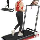 Walking Pad with Handle Bar,5% Manual Incline Walking Treadmill for Home Office,2.5HP Super Quiet Foldable Treadmills with Handrails,300 LBS Small Under Desk Treadmill with LED Display,Remote Control