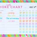 Bright Creations Magnetic Dry Erase Chore Chart with 6 Markers, White Board for Fridge (18 x 13 in)