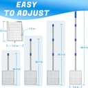 Chicken Poop Scooper, 304 Stainless Steel Shovel Head, 4-in-1 Chicken Litter Scoop with Handle for Chicken Coop & Pet Waste Cleaning, Multifunctional Litter Sifting Shovel(20 to 49")