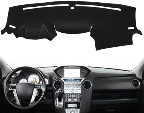 Dash Cover Mat Custom Fit for Honda Pilot Dashboard Cover Cap Pad Carpet Protector F207 (Black)