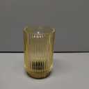 Battery Operated Lamp, Cordless Table Lamp with Timer, Desk Bedside Lamps with LED Warm Light, Glass Small Table Lamp for Bedroom, Bathroom, Living Room, Home Decor - Amber