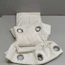 NICETOWN Natural Linen Curtains 84 inch Long 2 Panels Set, Grommet Top Thick Linen Burlap Semi Sheer Vertical Drapes Privacy Assured with Light Filtering for Bedroom/Living Room, W55 x L84