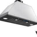 IKTCH 30 inch Black Built-in/Insert Range Hood, 900 CFM Ducted/Ductless Stainless Steel Kitchen Vent Hood with 4 Speed Gesture Sensing&Touch Control Panel(IKB01-30-BSS)
