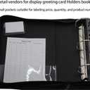 sale Card Display Album,100 pockets and 100 label papers,Used for retail,craft fairs trade shows sell holiday greeting card,postcard,photo,sticker,finished paintings,CD disc (turquoise)