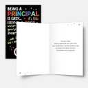 4 x Funny Principal Appreciation Card Gift, Thank You Gift for School Principal, Humorous Leadership Greeting for Principals Day, End of Year Appreciation Card from Staff Students Families