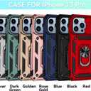 iPhone 13 Pro Case with Camera Cover & Kickstand, Slide Lens Protection + 360 Rotate Ring Stand, Impact-Resistant, Shockproof, Protective Bumper,Cases for iPhone 13 Pro 6.1 inch Red