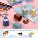 Aodaer 96 Pieces Pencil Sharpeners Crayon Shaped Sharpener Boho Colored Pencil Sharpeners with Cover Manual Handheld Pencils Sharpener for School Home Office Classroom Gift Supplies, 6 Colors