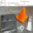 7inch Orange Racing Traffic Cones With Holes on Top,Checkered Flags,Racetrack Floor Runner,Race Car Birthday Party Decorations,Table Centerpiece Supplies 38PCS Set