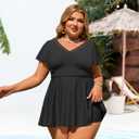 Women's 20 Plus Size Tankini Bathing Suits Ruffle Swim Dress Two Piece Full Coverage Tummy Control Swimsuits 2026