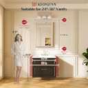 Keonjinn Brushed Nickel Bathroom Mirror 24 x 36 Inch, Aluminum Alloy Frame