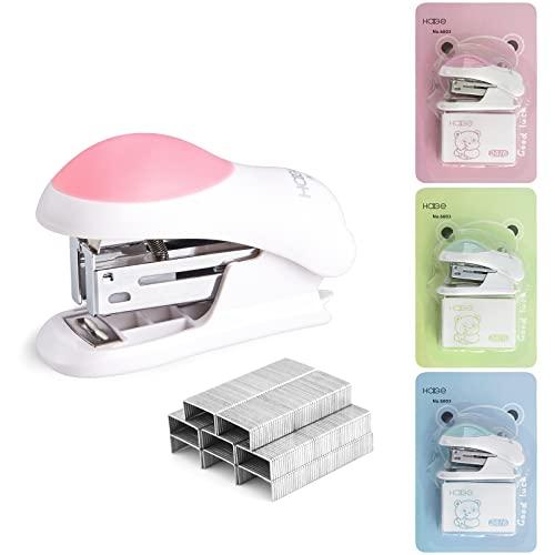 NEBURORA Mini Effortless Desktop Staplers with 400 Standard 26/6 Staples, 2-24 Sheet Capacity, Includes Built-in Staple Remover, Cute Stapler Gift for Student and Office Use, 2 Packs