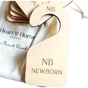 Modern Double-Sided Baby and Toddler Closet Dividers, Nursery Closet Organizers  Set of 7 Durable Child Closet Size Dividers Decor (Newborn - 24 Months)