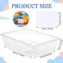 Hoolerry 24 Pcs Plastic Cubby Storage Bins Classroom Cubby Organization with Self Adhesive Labels Bin Small Stackable Storage Containers Toy Book Box for School(14 x 10 x 3 Inch,Clear)