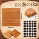 Meanplan 40 Pcs Blank Wooden Coasters, 4 x 4 x 0.28 Inch, Square, Brown
