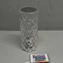 Deogos Crystal Table Lamp, Remote and Touch Control Rose Wave Lamp, RGB Color Changing Night Light, Dimmable, USB Rechargeable Decoration Ambient Lighting for Dinner/Bars/Game room/Living Room/Bedroom