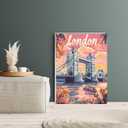 Reofrey Framed Paint by Numbers Kit for Adults & Beginner - 4Pcs 8x12Inch Canvas Architectural Landscape Paint by Numbers - Educational & Creative Art Set for Beginners - Perfect for Home Decoration