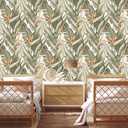 TUNDJ Green Banana Leaf Wallpaper Peel and Stick for Bedroom 157"x108"