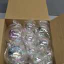 Shappy 50 Pcs Christmas Iridescent Ornaments Halloween, Transparent DIY Shatterproof Hanging Rainbow Ball Christmas Ornament 5 Different Sizes for Party, Wedding, Home Decor (Clear)