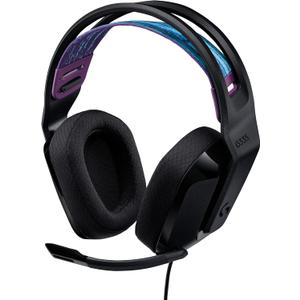 Logitech G335 Wired Gaming Headset, with Flip to Mute Microphone, 3.5mm Audio Jack, Memory Foam Earpads, Lightweight, Compatible with PC, PlayStation, Xbox, Nintendo Switch - Black