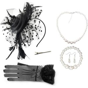 AQOKKA Women Fascinators Hats Flower Fascinators with Headband and Clip Tea Party Headwear for Women and Girls