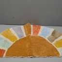 Large 37" x 20" Sunrise Boho Bathroom Rugs,Half Circle Bath Mat Cute,Sun Bath Mats,Retro Bohemian Half Round Home Bathroom Decor,Small Colorful Fun Semi Round Shower Rug Non-Slip