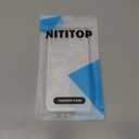 NITITOP for iPhone 14 Pro Max Case Clear Cute Flower - White