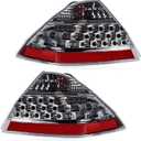LED Tail Lights Compatible with 2006-2007 Honda Accord LX EX EXL Civic 4 Door Sedan Smoke Black Brake Rear Lamp Taillights