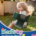 little dove High Back Full Bucket,Toddler Swing with Coated Chains & Triangle Dip Pinch Protection for Safety,Baby Swing Outdoor with Locking Buckles,Toddler Bucket Swing for Backyard,Playground,Green