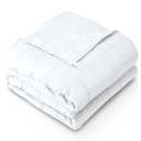 Bare Home Weighted Blanket Twin or Full Size 10lb (40" x 60") - All-Natural 100% Cotton - Premium Heavy Blanket Nontoxic Glass Beads (White, 40"x60")