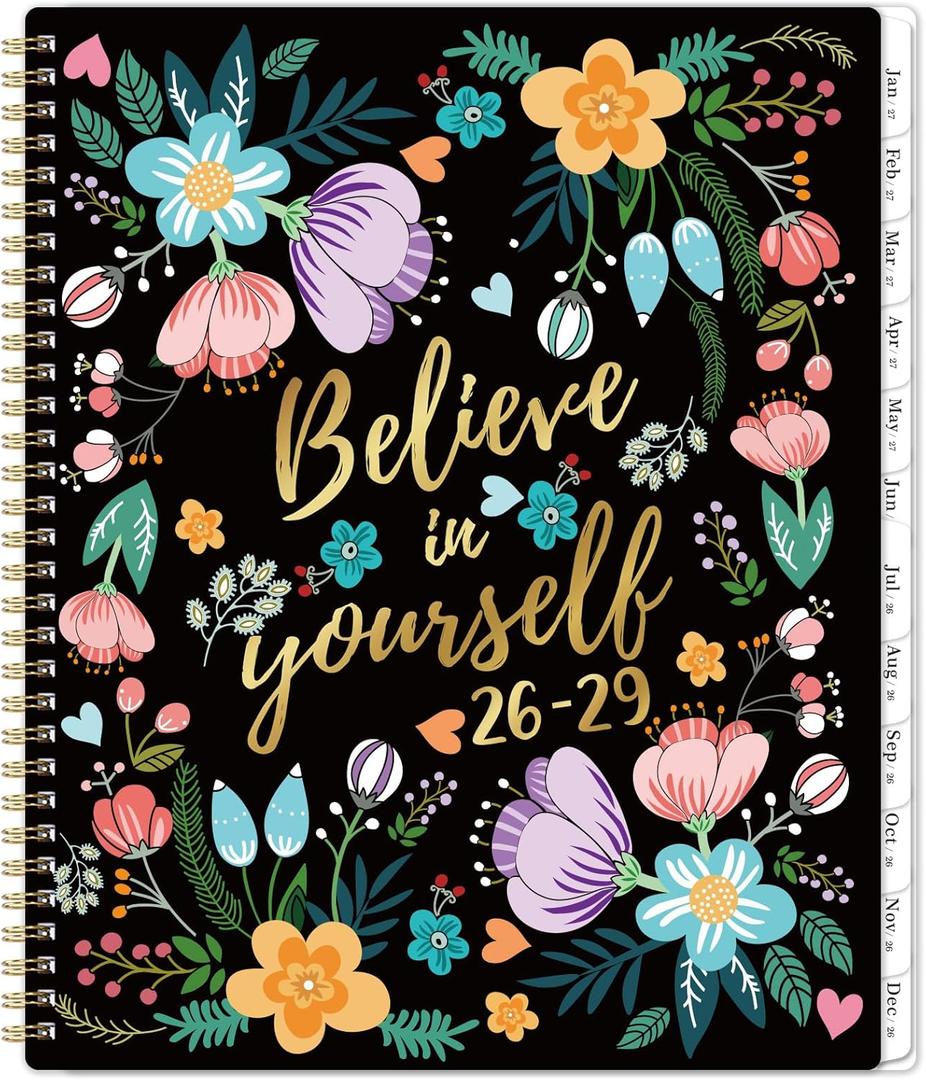 Monthly Planner 2026-2029 - 3 Year Monthly Planner 2026-2029, Jul. 2026 - Jun. 2029, 9" X 11", 3 Year Calendar 2026-2027-2028 with 36-Month Tabs, Inner Pocket, Great for Long-Term Planning