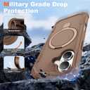 Compatible with iPhone 17 Case 6.3'' with Magnetic Ring Stand [Military Drop Protection][Compatible with MagSafe] Shockproof 17 Phone Case for Men Wowen,Brown