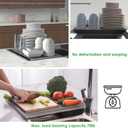 Tomorotec Roll Up Dish Drying Rack, Over The Sink Dish Drying Rack, Portable Stainless Steel Rolling Rack Multipurpose Kitchen Drainer Caddy Organizer Storage Shelf Holder, Gray