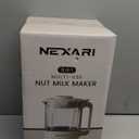 9 pcs Nexari 8-in-1 Nut Milk Maker Machine  1.2L Stainless Steel & Glass | Almond, Oat, Soy, Coconut Machine | Blenders | Plant-Based Smoothie Blender, Milk Frother & Milkshake maker | Self-Cleaning