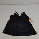 Tempt Me Women Tankini Top Only Flowy Swim Tops V Neck Bathing Suit Top M Black