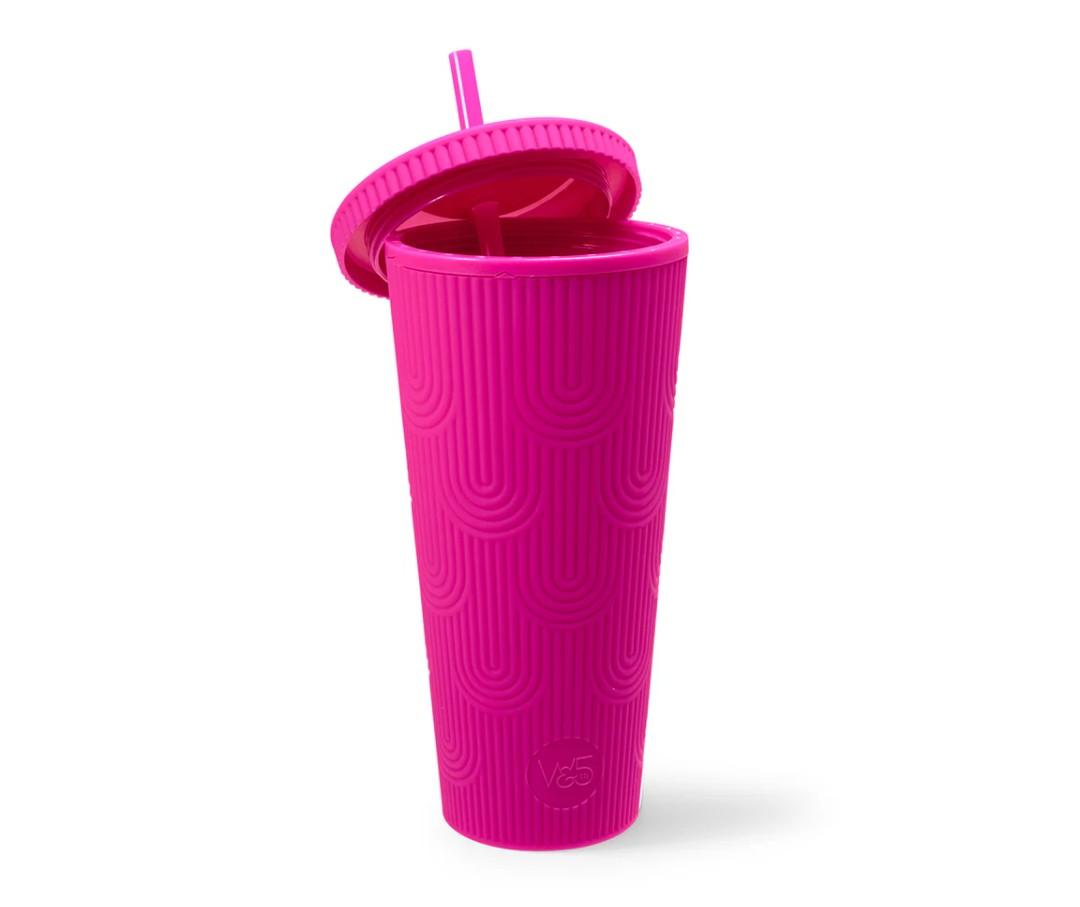 Mermaid Scale Matte Tumbler - Hot Pink, 17 Oz
