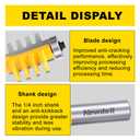 Reversible Finger Glue Joint Router Bit 1/2 Inch Shank, Newdeli Bearing Finger Joint Router Bits Carbide Joinery Wood Milling Cutter for DIY Door Table Cabinet Shelve Furniture