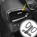 4PCS Dashboard Upper Wind Outlet Cover Trims Dashboard Left Right Air Vent Outlet Trim for Hyundai Santa Fe 2019 2020 2021 2022 2023 - ABS Carbon Fiber Sport Interior Accessories