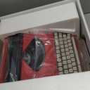 Maplefield Vintage Manual Typewriter Machine - Red Typewriter for Writers & Authors - Antique Desk Decor & Office Accessory - Compact Design & Easy Setup